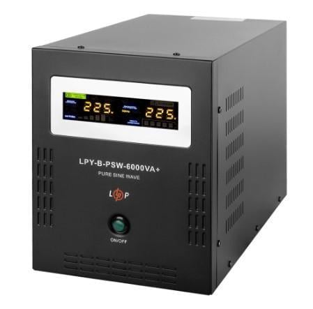 Джерело безперебійного живлення LogicPower LPY-B-PSW-6000VA+ з правильною синусоїдою 4200 Вт 10/20A 48V (29924301)