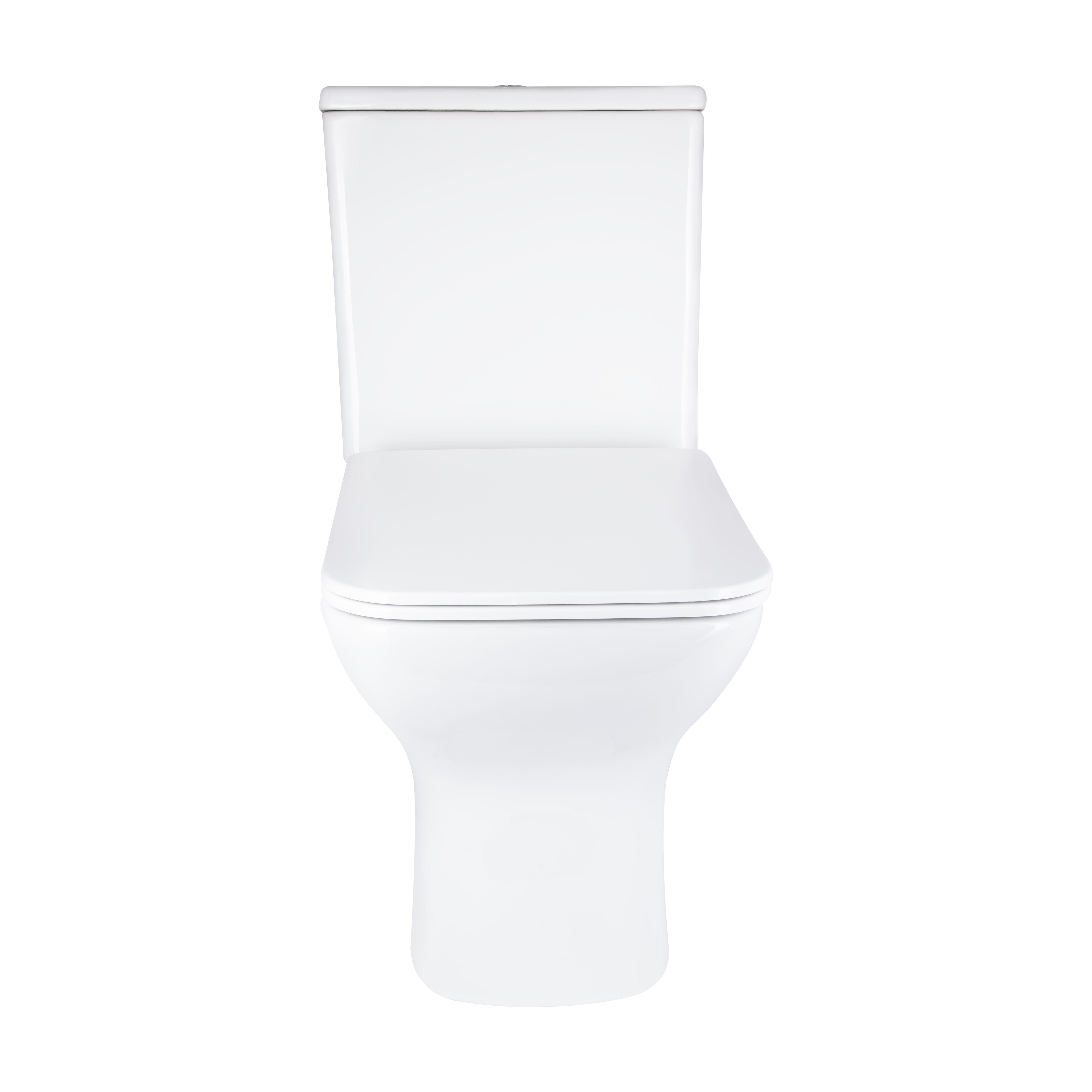 Унитаз напольный Qtap Aries Rimless безободочный с сиденьем Soft-close White (QT03228302W) - фото 3