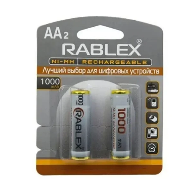 Акумулятор Rablex AA R6 1000 mAh 1 шт. (3026) - фото 2 Акумулятор Rablex AA R6 1000 mAh 1 шт. (3026) - фото 2