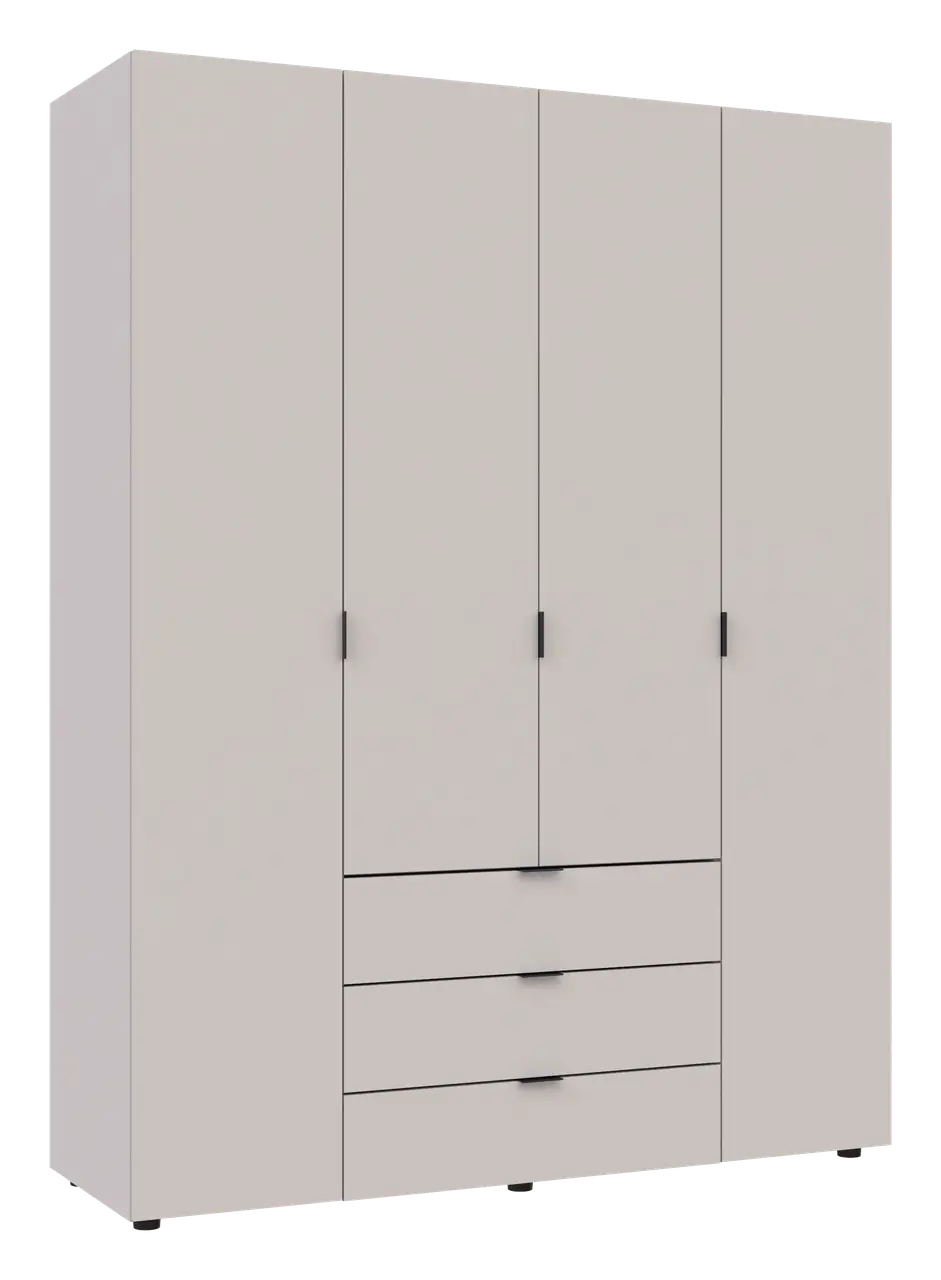 Распашной шкаф для одежды Doros Гелар 4 ДСП 155х49,5х203,4 см Кашемир (80737634) - фото 2