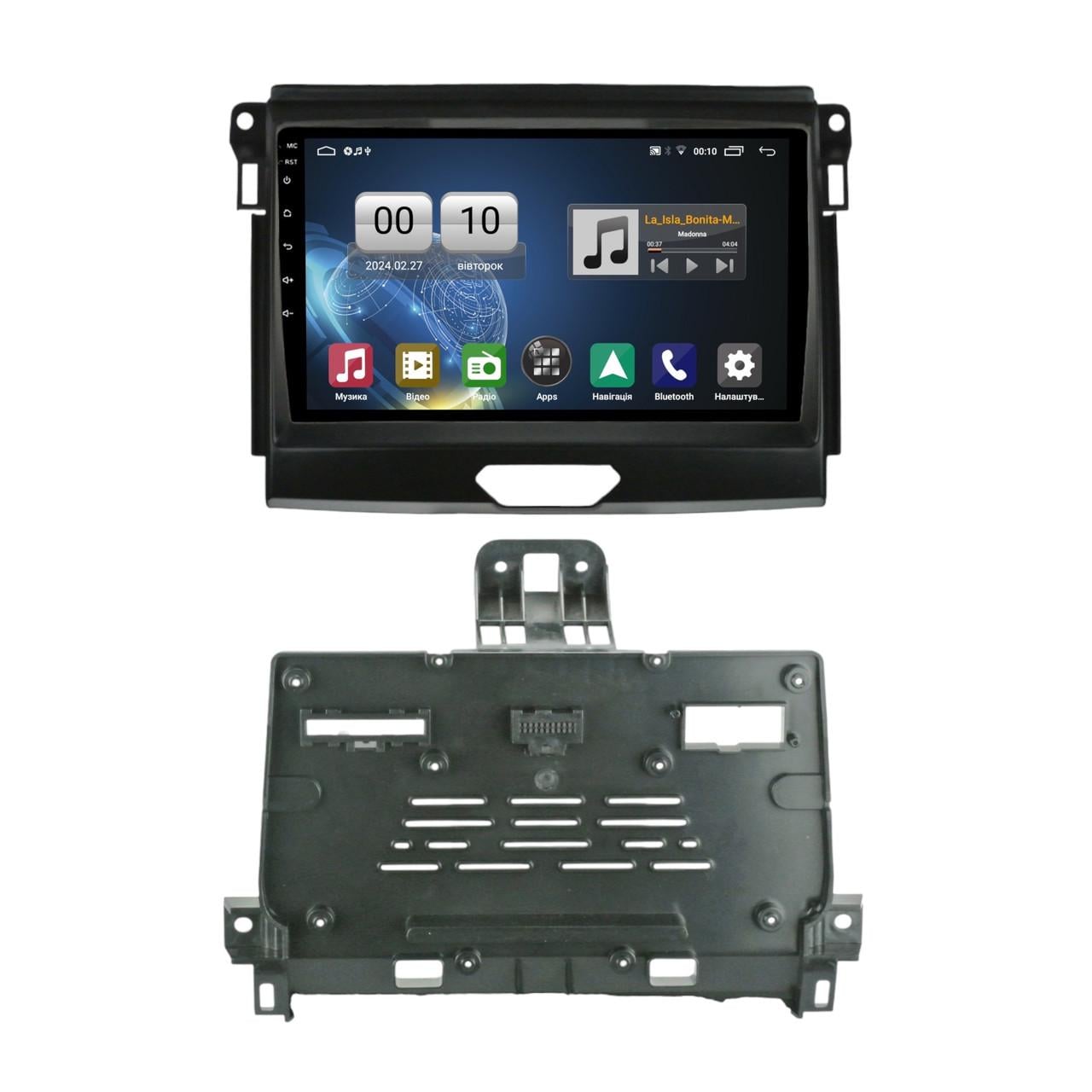 Автомагнітола штатна QIV Q1 для Ford Ranger 2015-2023 Everest 2015-2022 F4 W2 9" (Q45965)