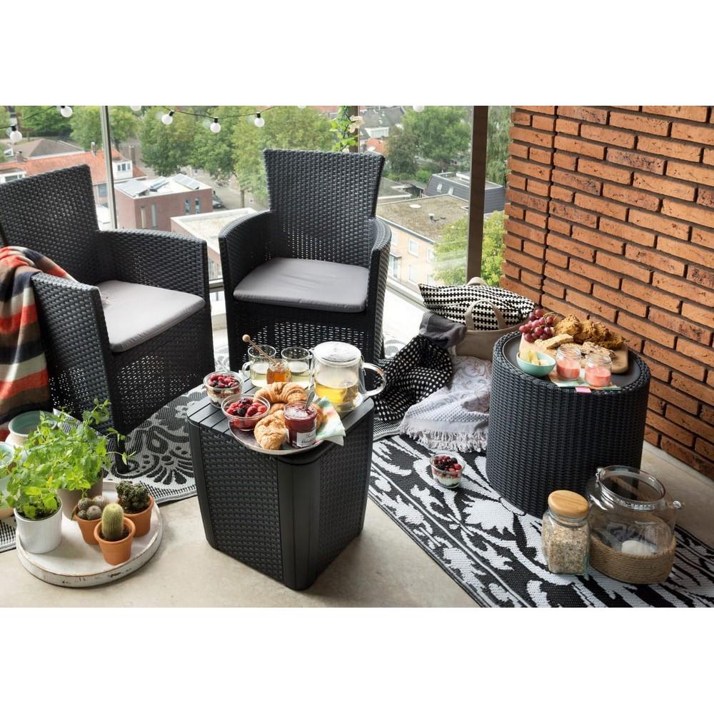 Стіл-бар садовий Keter Cool Stool Антрацитовий (230905) - фото 3 Стіл-бар садовий Keter Cool Stool Антрацитовий (230905) - фото 3