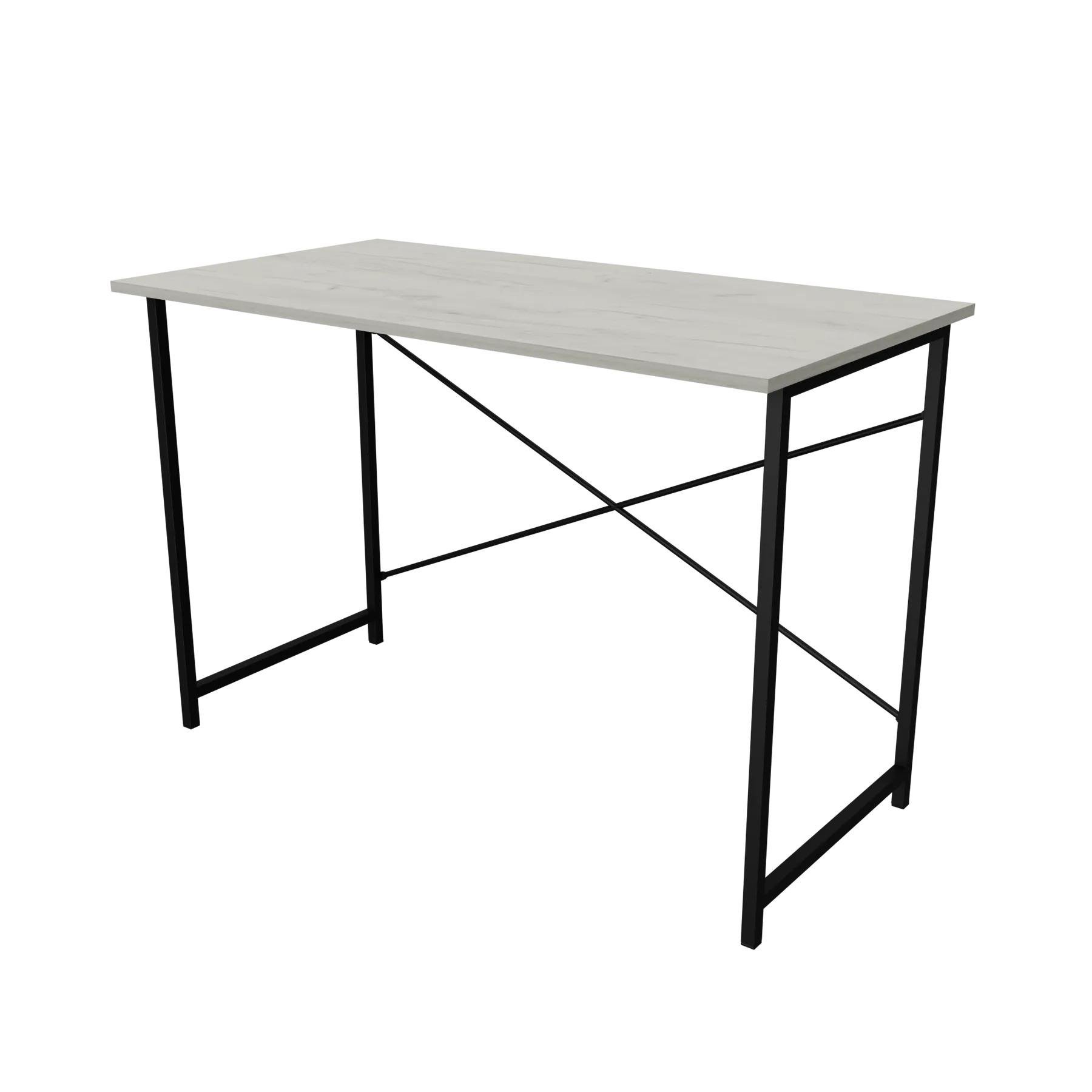 Компьютерный стол письменный Неман Гадж ламинированное ДСП/металл 1000х580х750 мм Дуб крафт Белый/Черный
