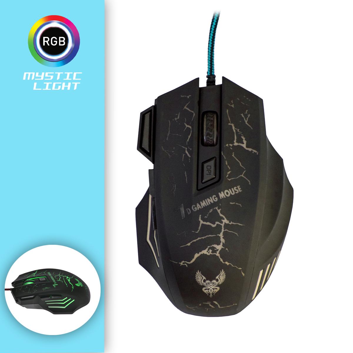 Мышка игровая Gaming Mouse X7 RGB 4800 dpi (1010454-Black) - фото 8