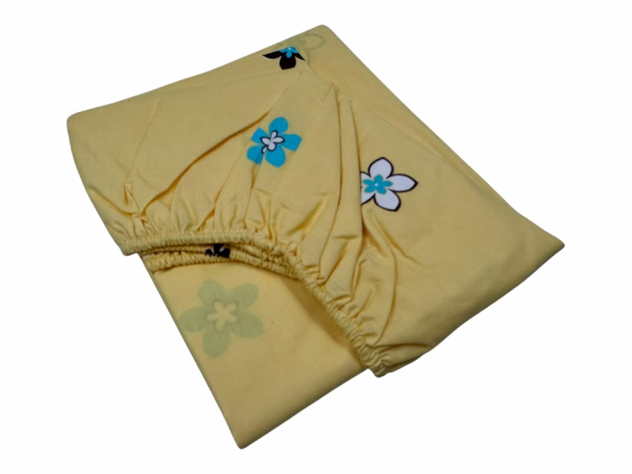 Простынь на резинке Цветочки бязь 80x200 см (G-0767/x80) Простынь на резинке Цветочки бязь 80x200 см (G-0767/x80)