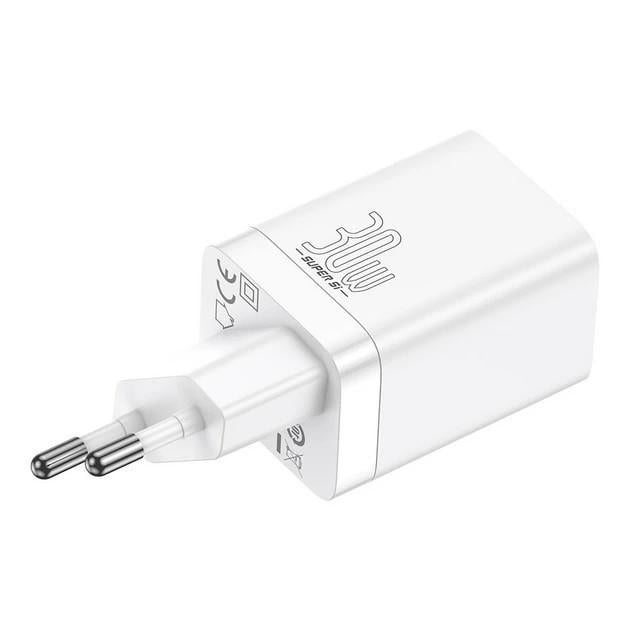 Зарядное устройство Baseus Super Si Pro Quick Charger C U 30W White (CCSUPP-E02) - фото 1