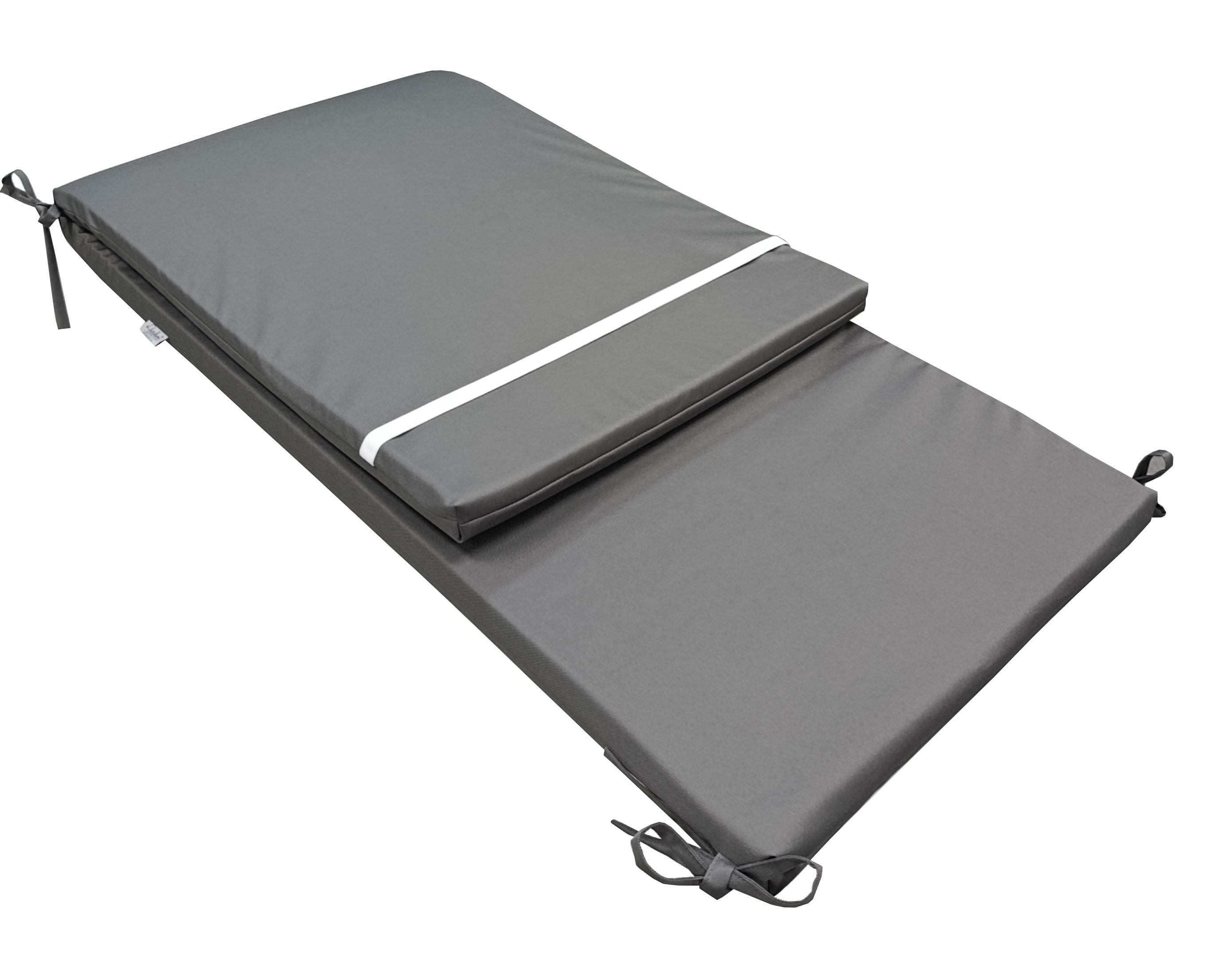 Матрас для шезлонга eGarden RIO 195x58x4 см Графитовый (5883) - фото 4 Матрас для шезлонга eGarden RIO 195x58x4 см Графитовый (5883) - фото 4