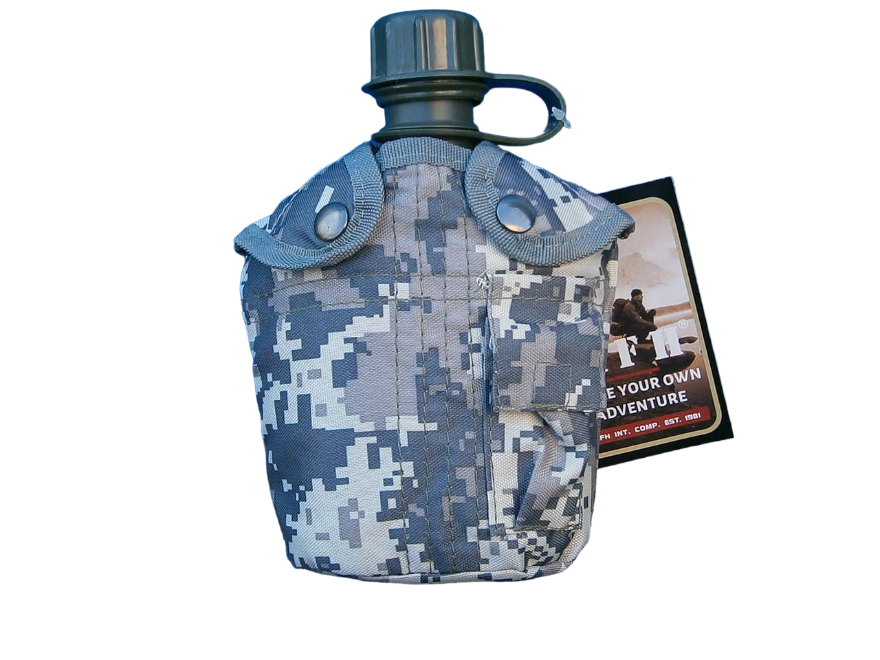 Фляга армійська US Army bottle Max Fuchs пластикова в чохлі 1 л Піксель (903319636)