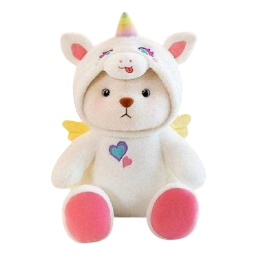 Игрушка мягкая Мишка в костюме единорога 60 см (QW-Y67)