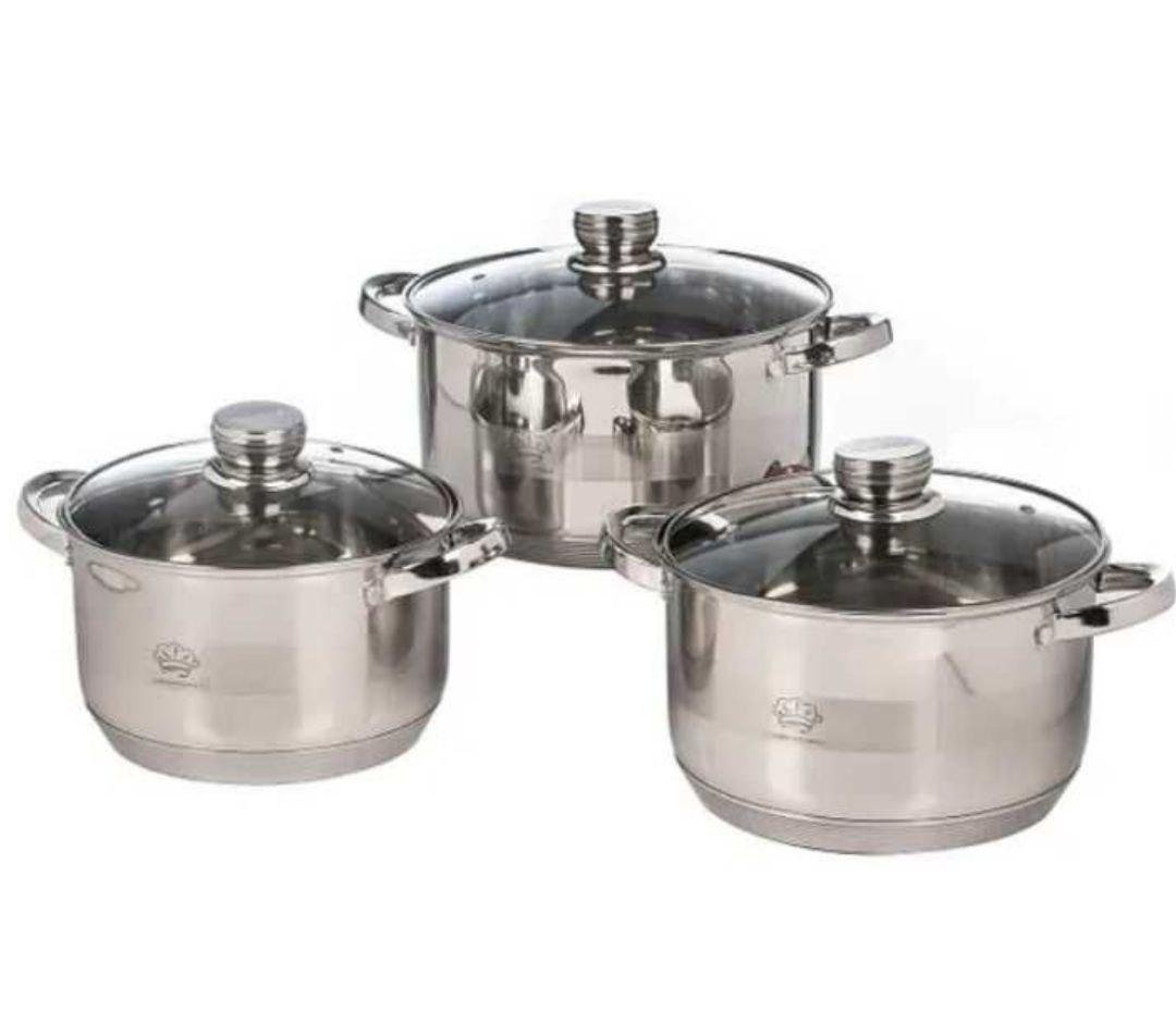 Набір каструль з кришками German Family GF-2053 нержавіюча сталь 6 пр. (GF-2053) Набір каструль з кришками German Family GF-2053 нержавіюча сталь 6 пр. (GF-2053)