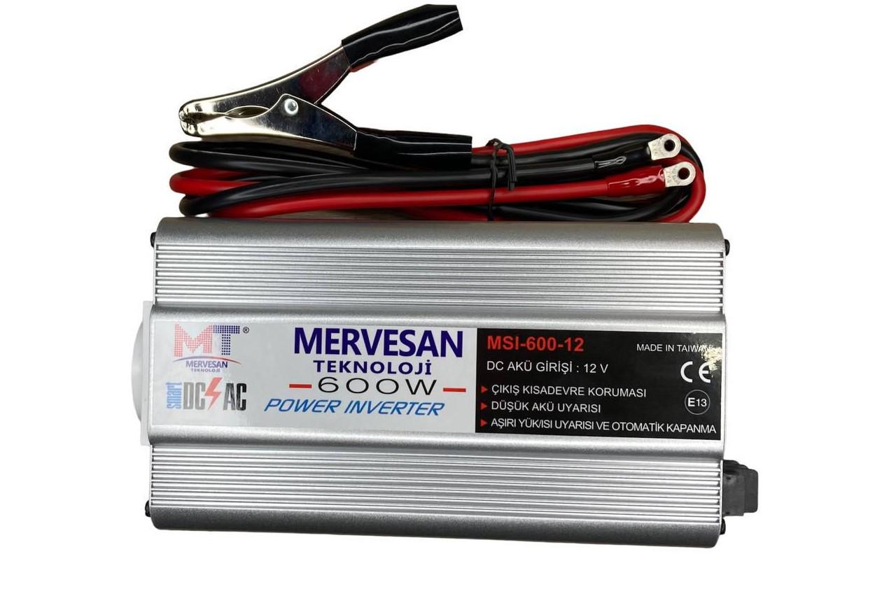 Перетворювач автомобільного струму Mervesan 600 W 12-220 V (347357345)