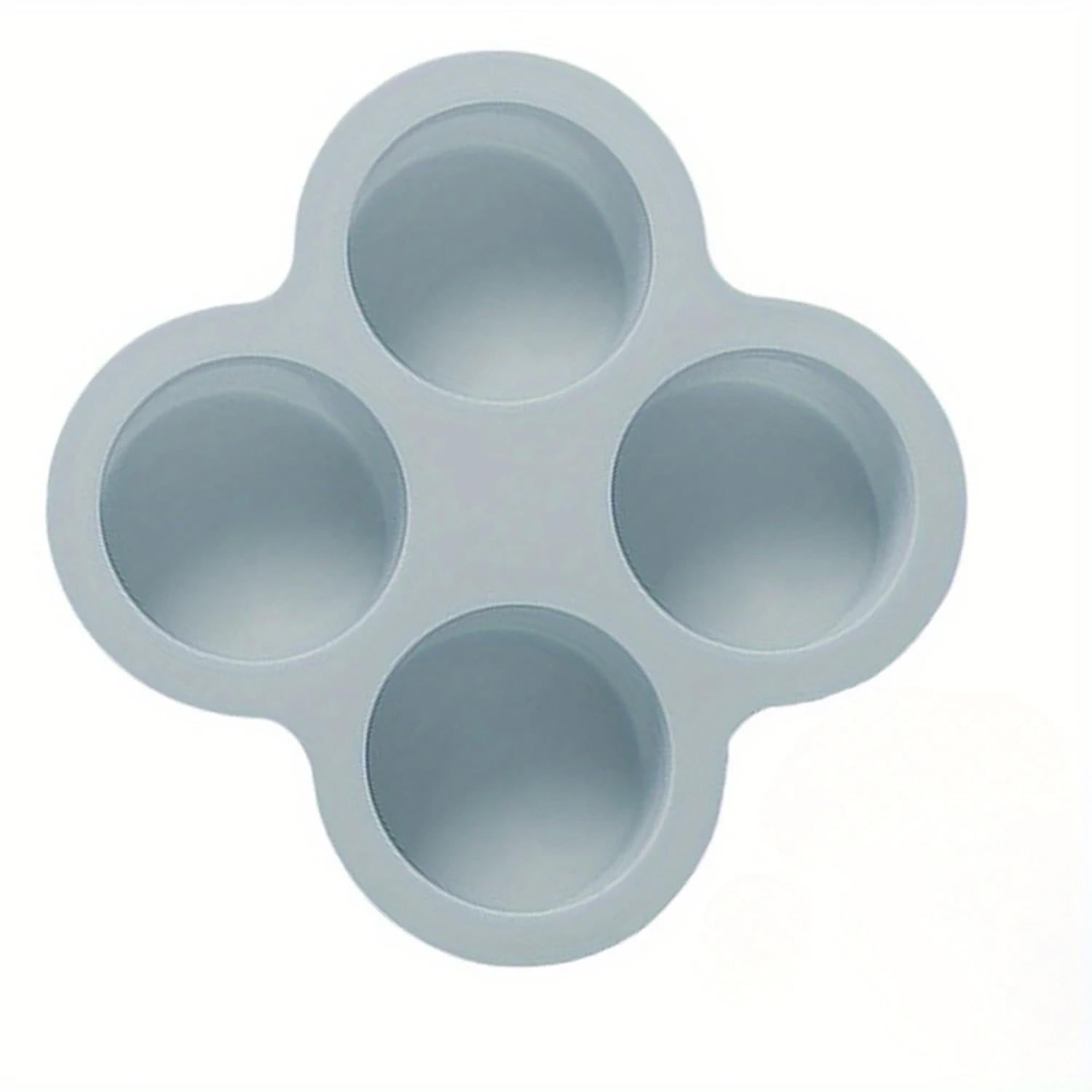 Форма силиконовая для аэрогриля/духовки/мультипечи на 4 ячейки для яиц/мафинов/бургеров Серый (87351)