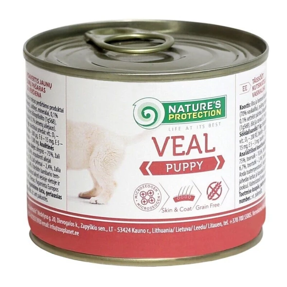 Влажный корм для щенков с телятиной Nature's Protection Puppy Veal 200 г (KIK45086)