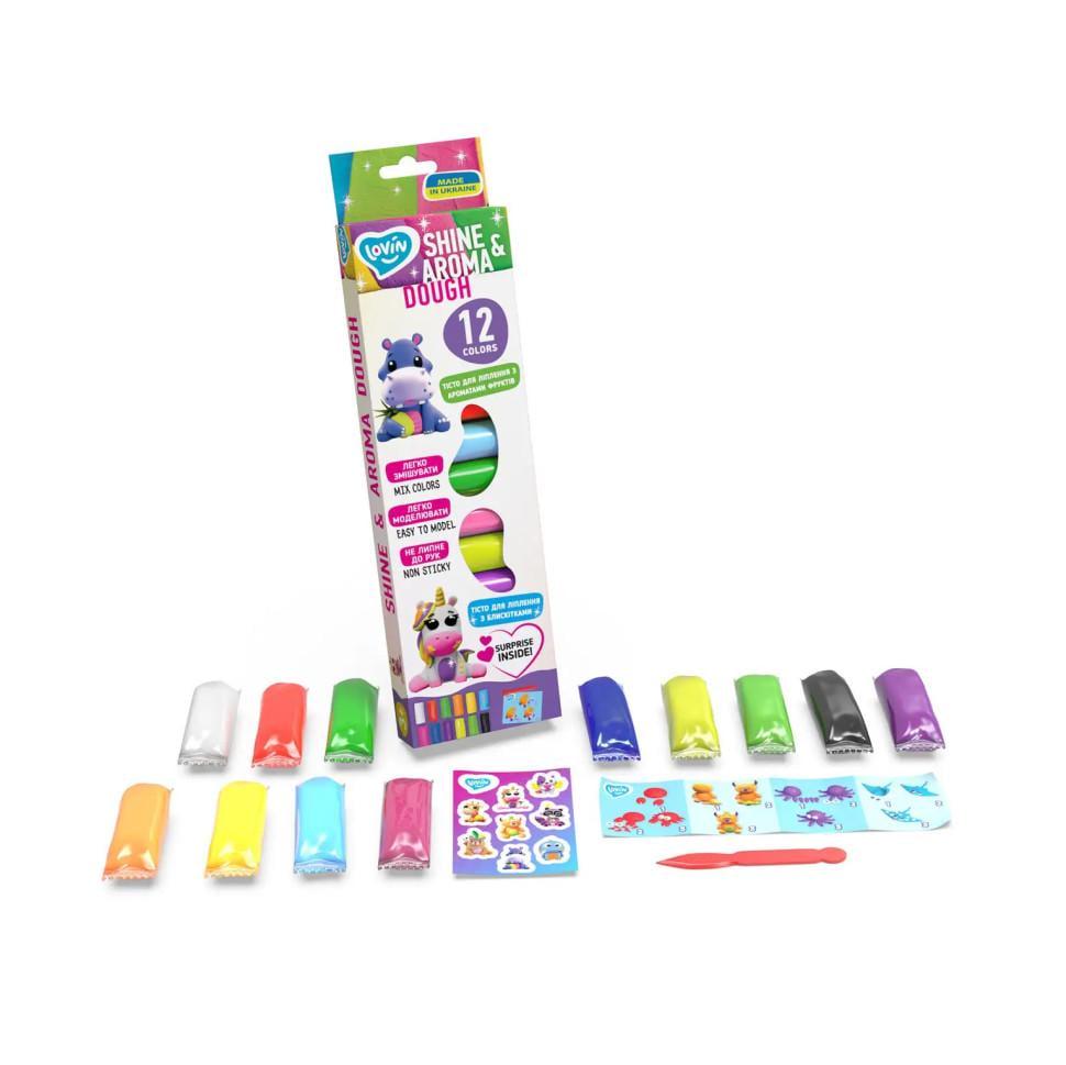 Тісто для ліплення Lovin Shine and Aroma 41183 12 кольорів (RLT26656)