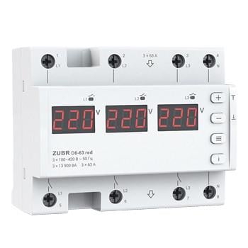 Реле напруги ZUBR D6-63 red (1332711073) - фото 1