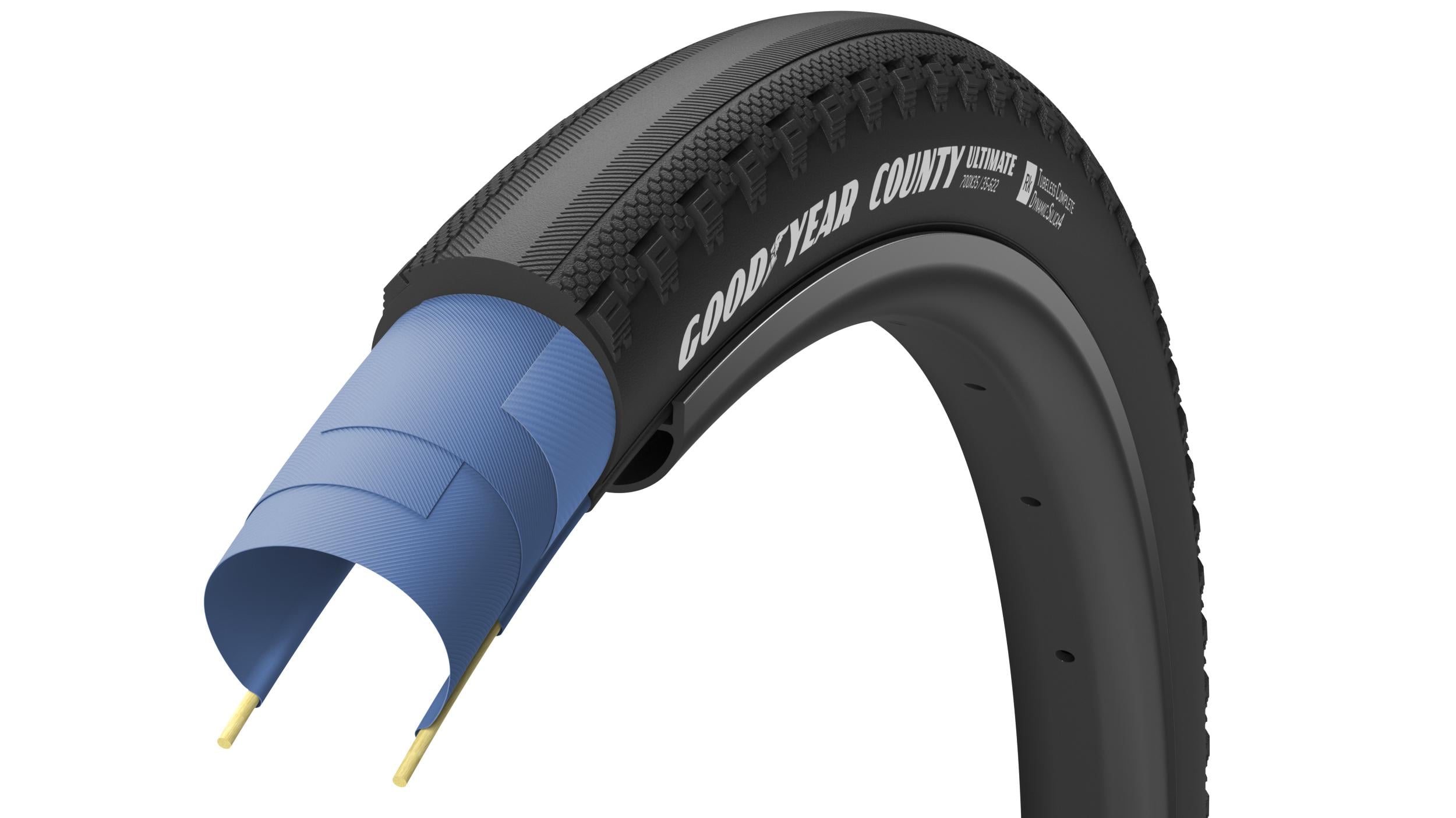 Покришка велосипедна GoodYear County Tubeless Ready Folding 60tpi 700x35/35-622 Black (TIR-15-52)
