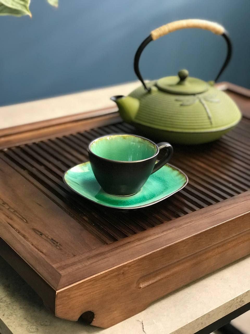 Таця-чабань для чайної церемонії Тайбей дерев'яна 56х33х6 см (OS-T0522) - фото 3