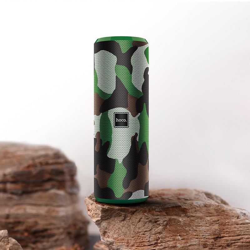 Портативная колонка Hoco BS33 Voice Sports Wireless Speaker Bluetooth 5.0/AUX/FM/TF/USB Camouflage Green (9f40f9af) - фото 4