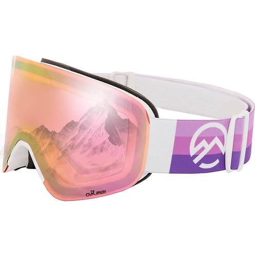 Лыжные очки со съемной магнитной линзой CarryOn BC-5841 Белый/Розовый (31493046)