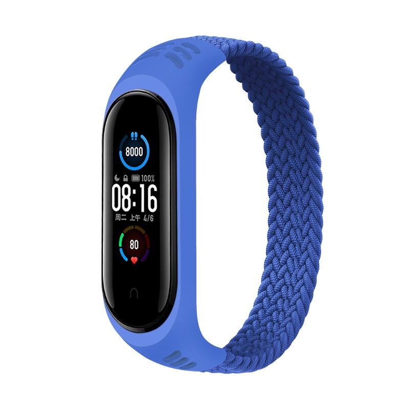 Ремінець Elastic Nylon Style BeCover для Xiaomi Mi Smart Band 5/Mi Smart Band 6 Size S Deep Blue (706138)