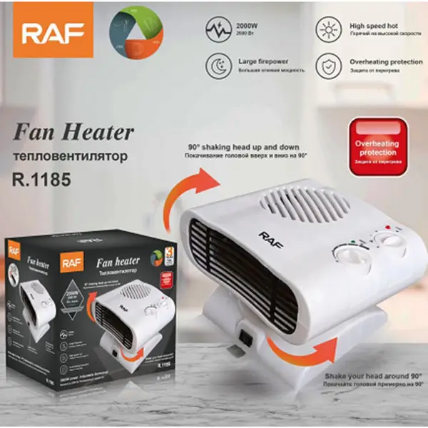 Обогреватель тепловентилятор поворотный 3 режима (RAF 1185) - фото 3