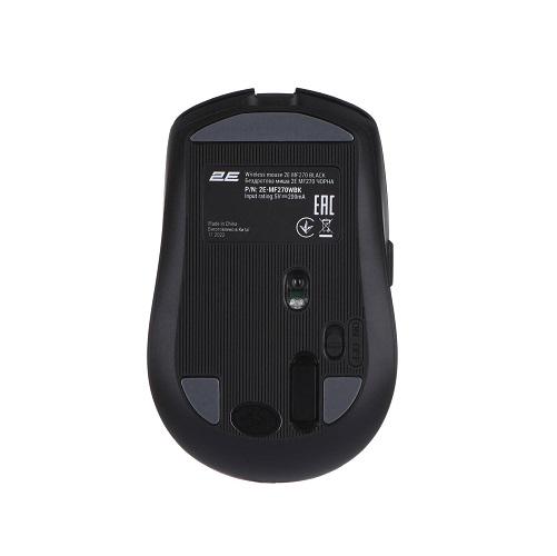 Компьютерная мышка 2E 2E-MF270WBK Silent Rechargeable WL беспроводная бесшумная 1600 dpi 6 кН Black (583508) - фото 4