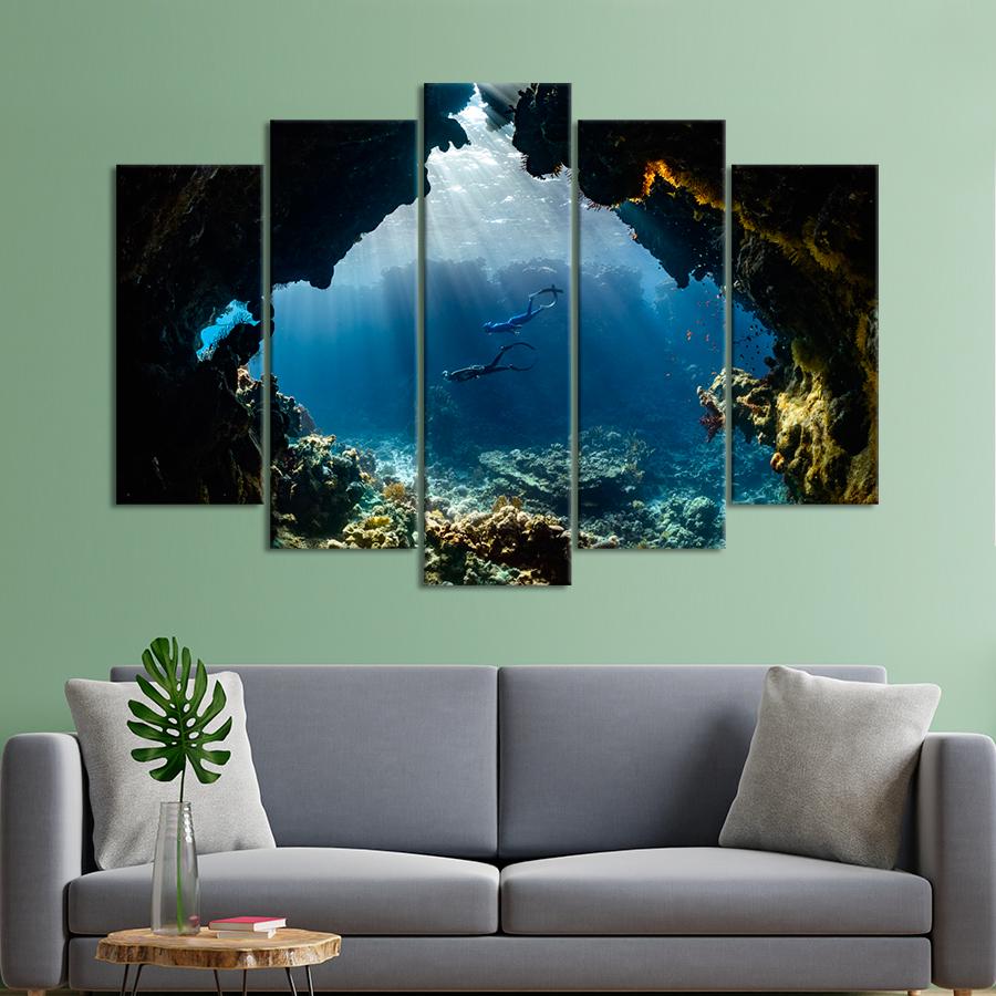Картина спорт Вид на пару дайверов 137x85 см (A1260-5)