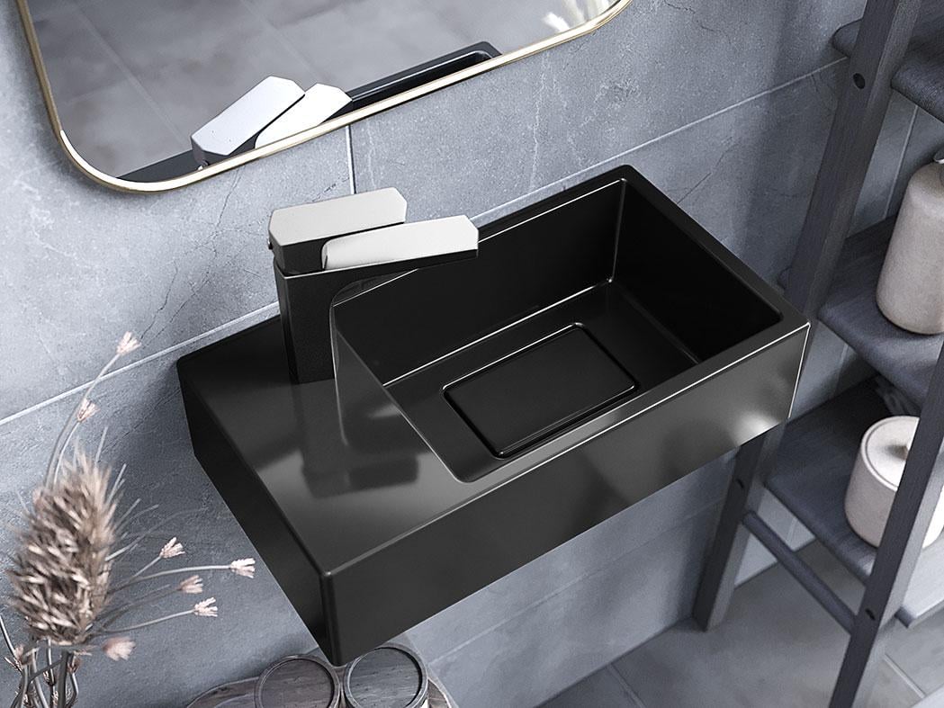 Умывальник подвесной Status Savay L Black (728) - фото 10