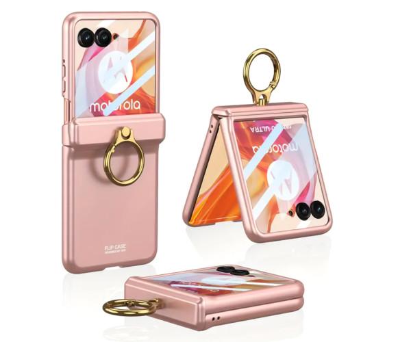 Чехол - накладка GKK Flip Case для Motorola Razr 50 Ultra / Razr+ 2024 Розовый
