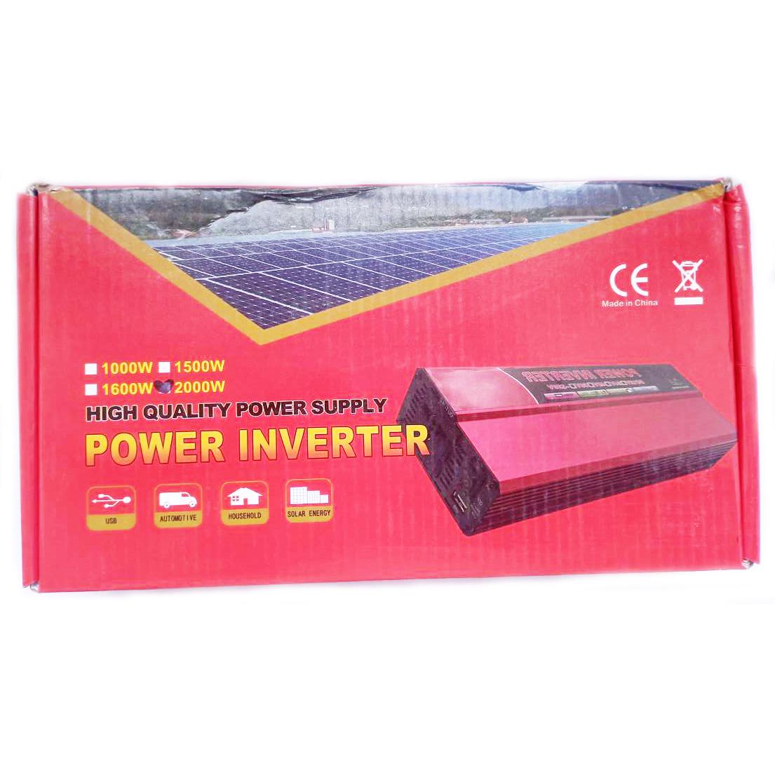 Автомобильный инвертор Aton Solar Power Inverter 023 c 12V на 220V 2000W модифицированная синусоида Red (11057) - фото 5