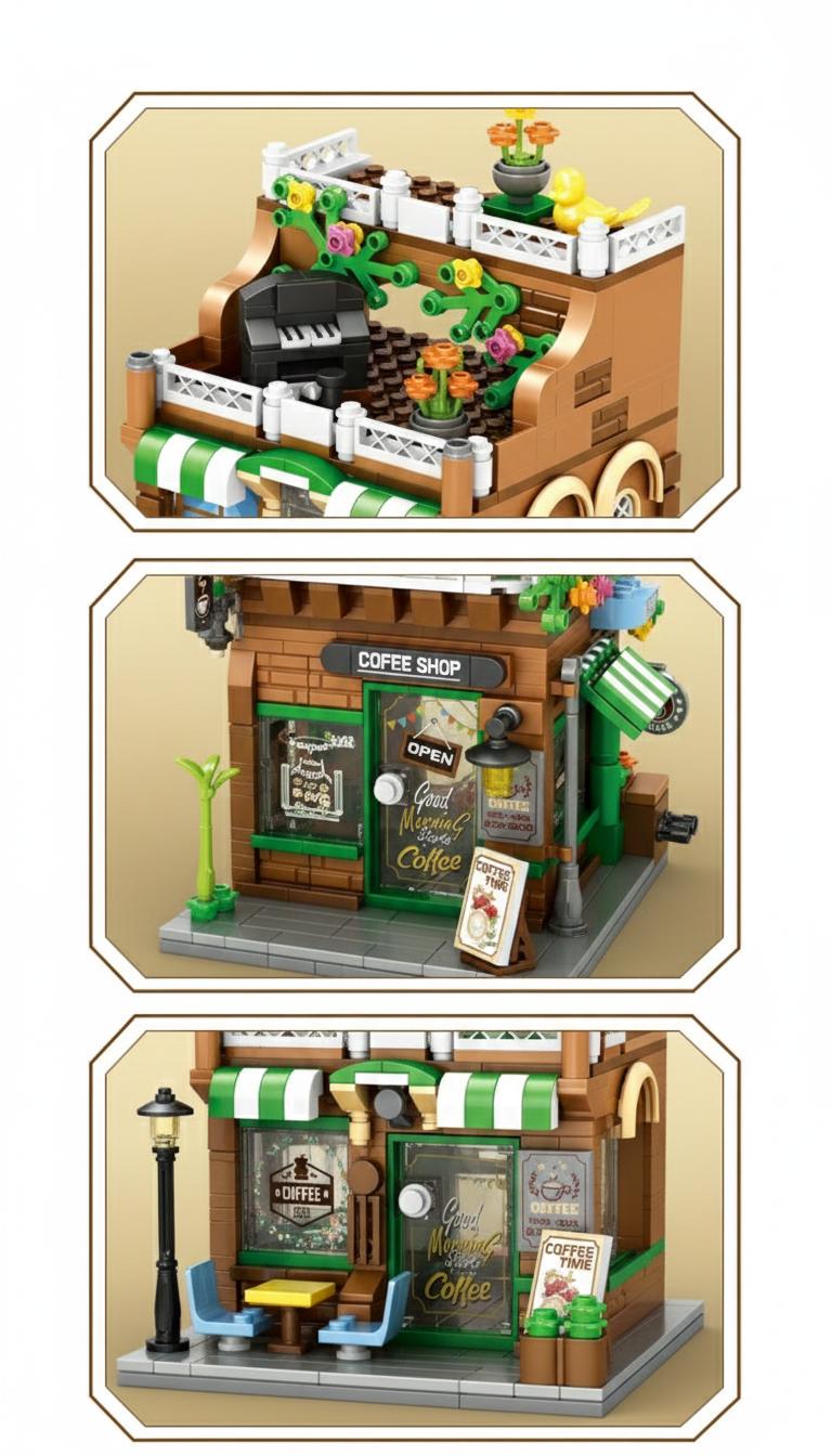 Дитячий конструктор Кав'ярня Coffee Shop 724 деталі Різнокольоровий - фото 4 Дитячий конструктор Кав'ярня Coffee Shop 724 деталі Різнокольоровий - фото 4