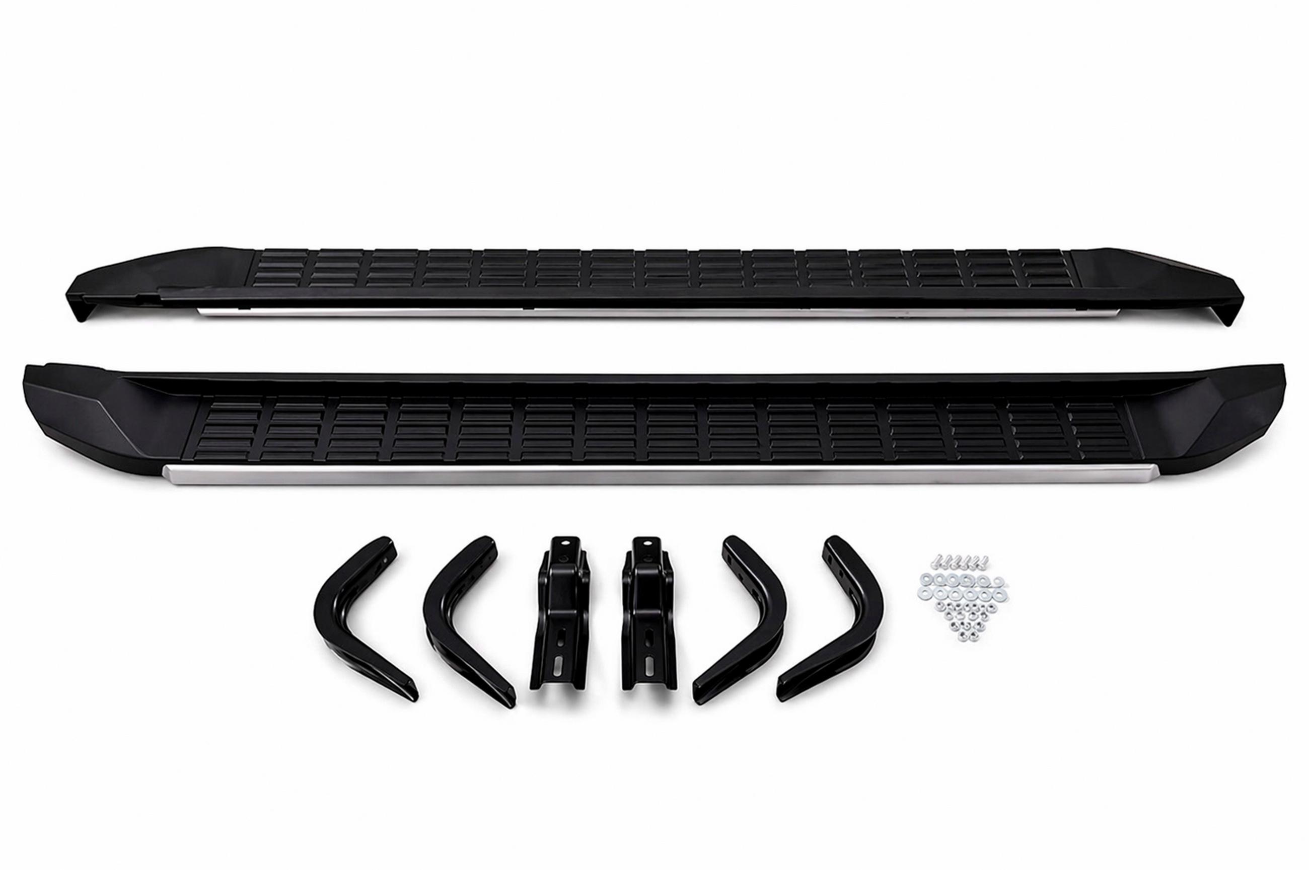 Боковые пороги Cixtai OEM для Mitsubishi L200 2015-2024 рр. алюминий/пластик 2 шт. (189681)