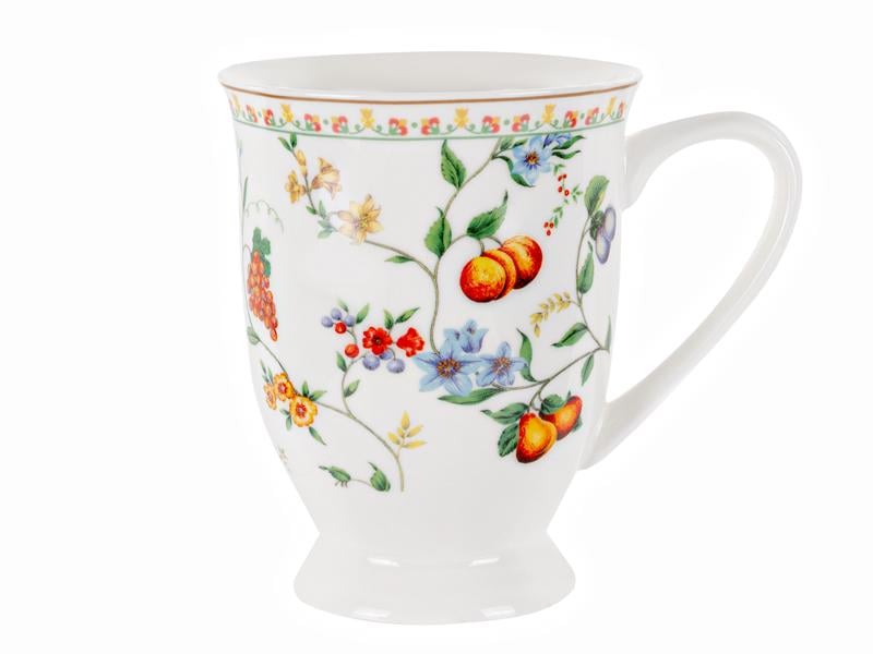 Чашка фарфоровая Lefard Фрукты и цветы 340 мл (165-359)