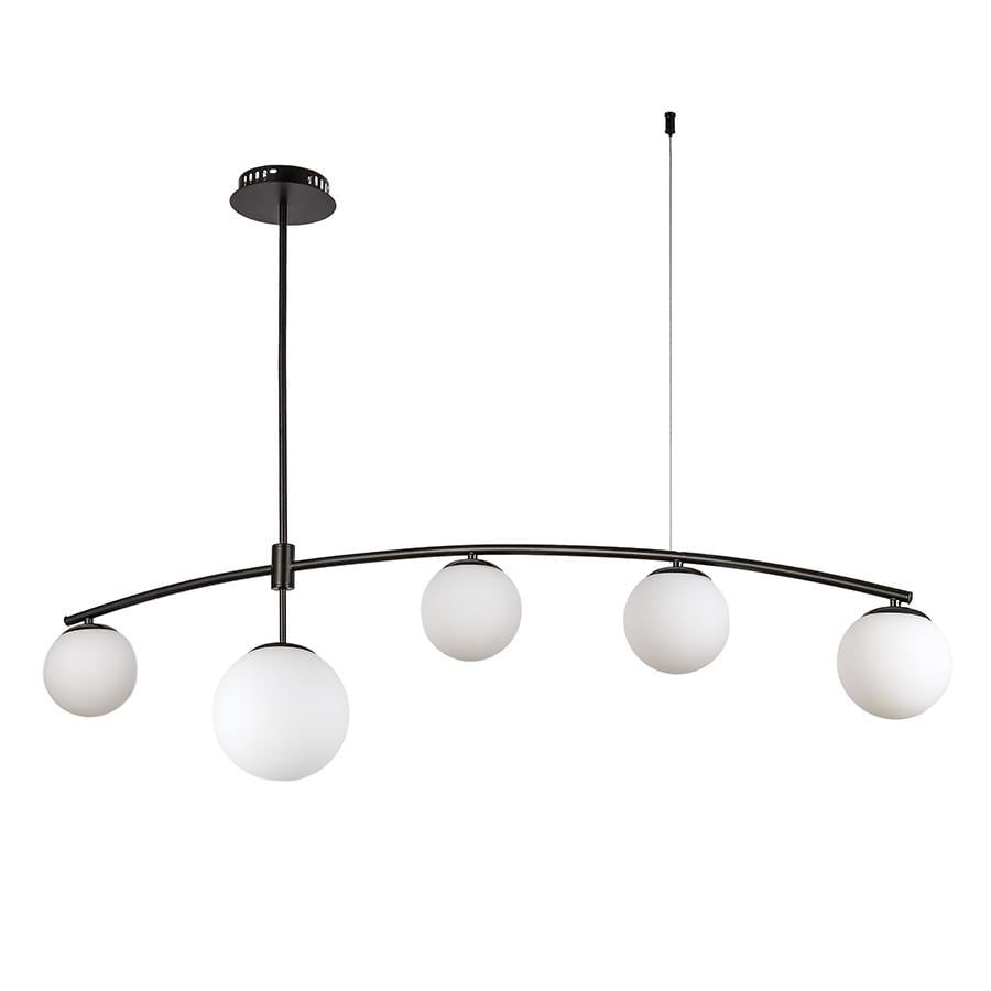 Люстра 7529827-5 BK/WH Черный/Белый