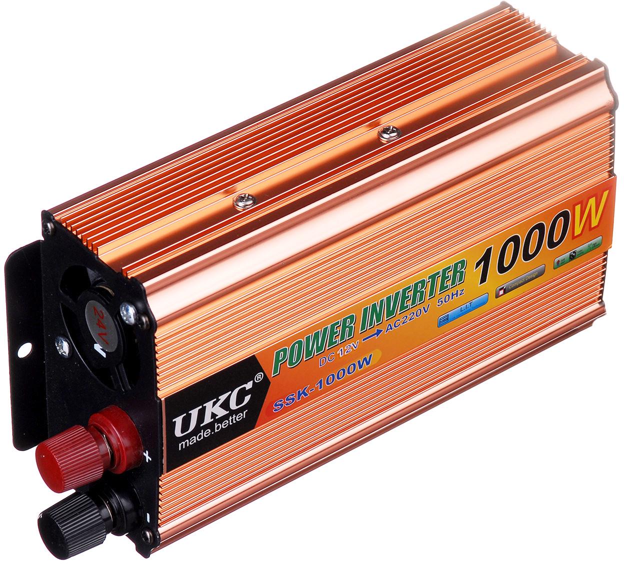 Інвертор UKC SSK 1000 W AC/DC 12-220 V Gold (3_00374) - фото 3