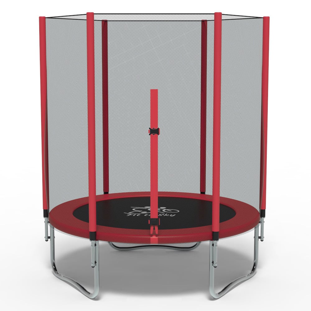 Батут FitToSky з сіткою 140 см Червоний (2090522)