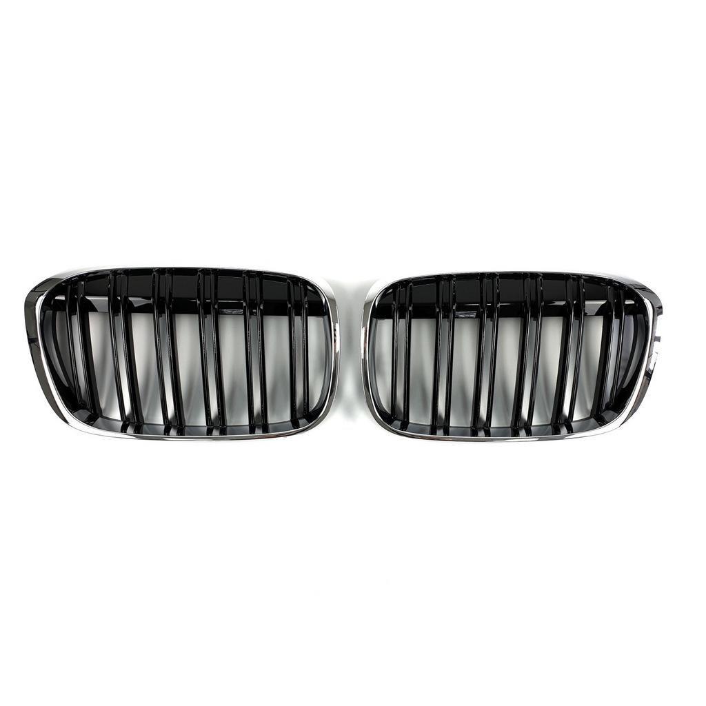 Решетка радиатора GBT для BMW X1 M-Look F-48 2015-2022 гг. пластик Черный (27669732)