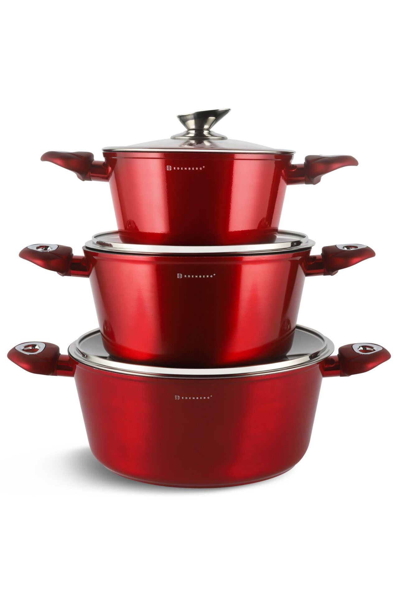 Набор посуды Edenberg EB-7421 Red Line алюминиевый 8 пр. (57-46-EB-7421)
