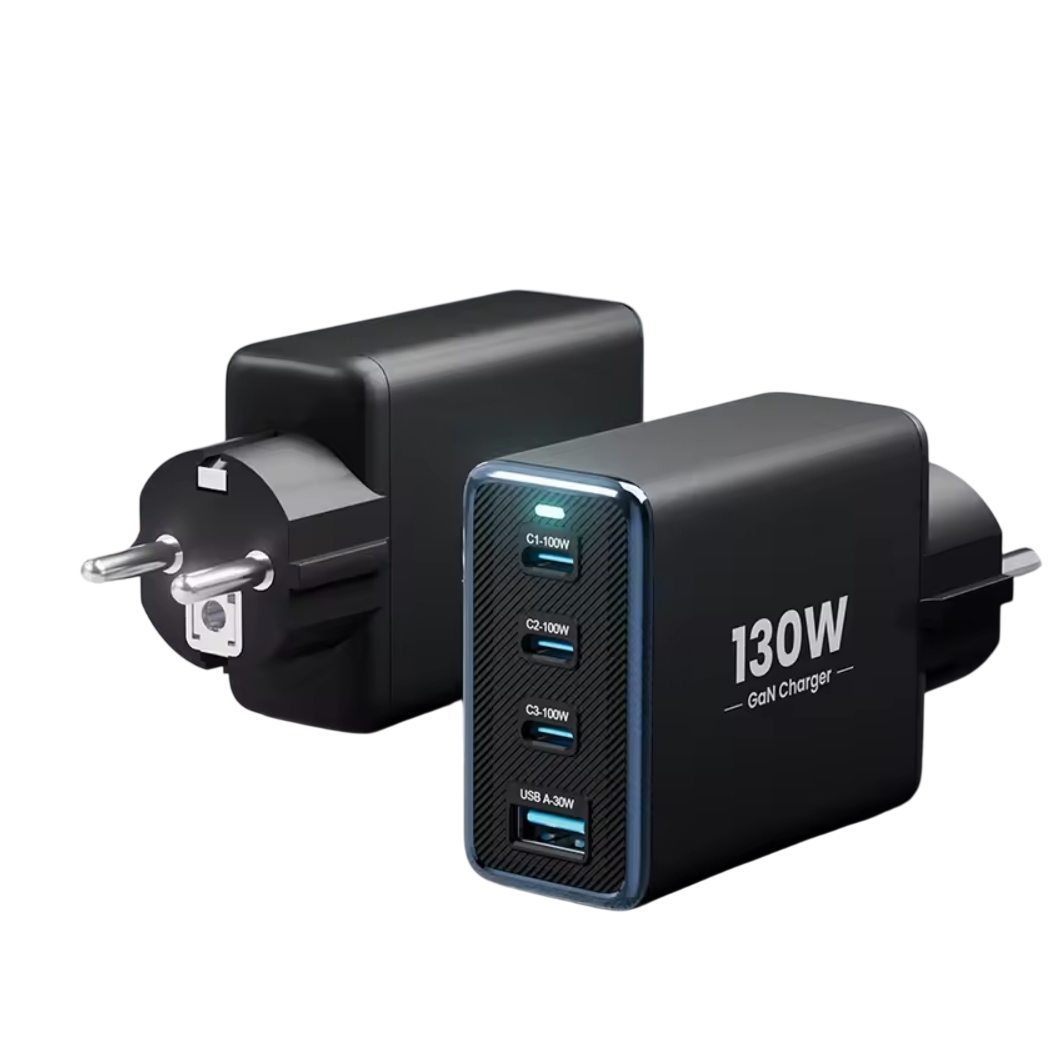 Зарядное устройство сетевое Asometech 130W 1хUSB/3хType-C (37796256) Зарядное устройство сетевое Asometech 130W 1хUSB/3хType-C (37796256)
