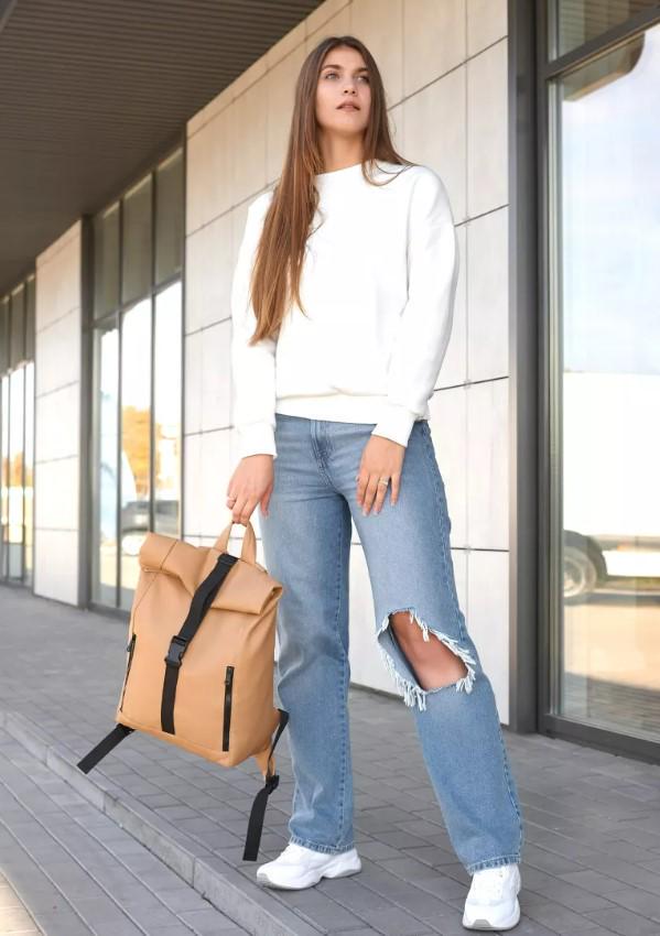 Рюкзак женский Sambag RollTop One Бежевый (24208026) - фото 7 Рюкзак женский Sambag RollTop One Бежевый (24208026) - фото 7