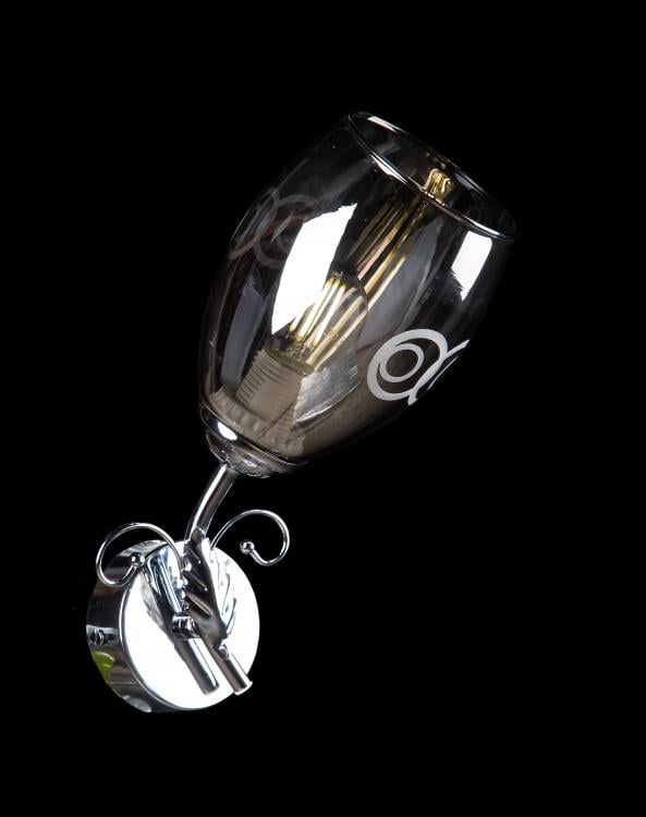 Бра с плафонами Ray B27016/1W CH+SMK (IR005046)