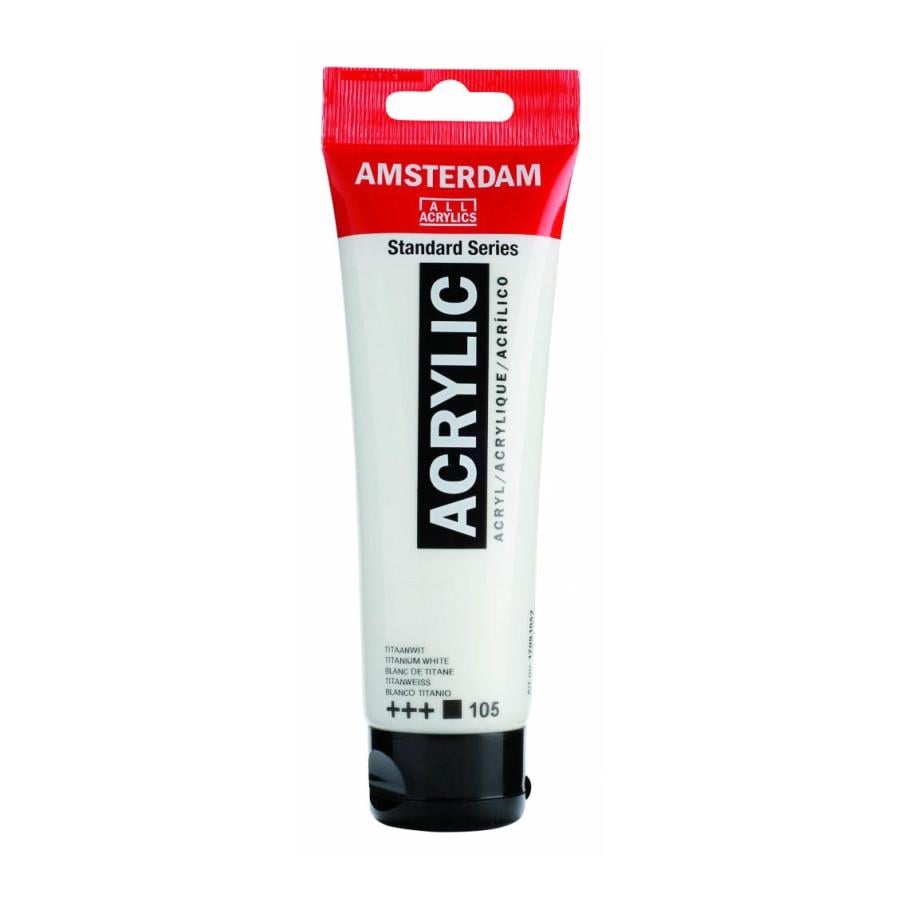 Краска акриловая AMSTERDAM Royal Talens 17091052 3 шт. 120 мл 105 Белила титановые (8712079158088)