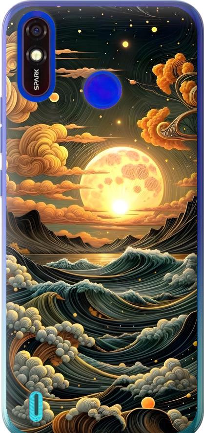 Чехол на Tecno Spark 4 Lite Арт волны (6332u-2425-42517)