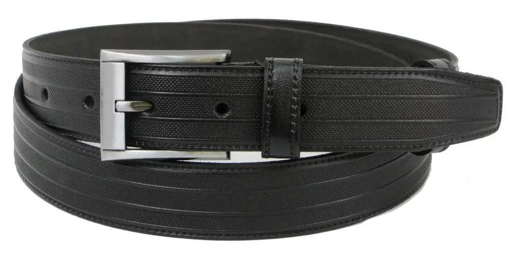 Ремень кожаный мужской Skipper 3,5 см Черный (super683_1250-35)