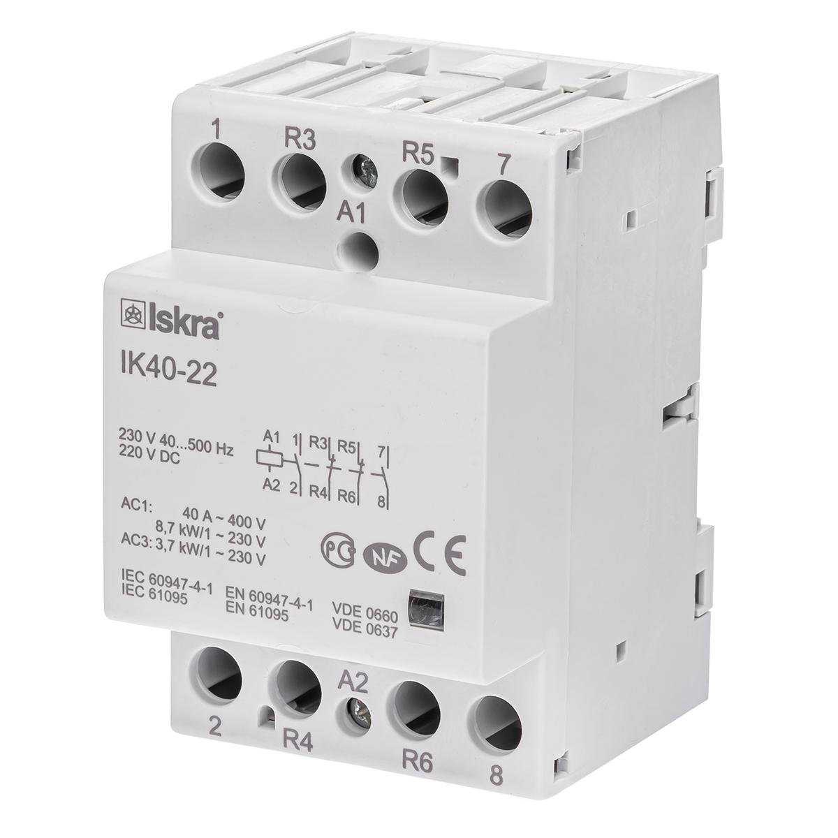 Контактор Iskra IK40-22 220/240 В 50/60 Гц (30045150000)