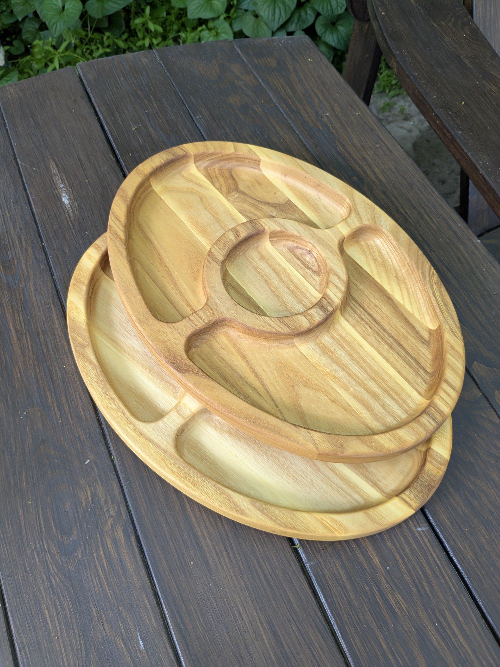 Менажниця дерев’яна овальна 32x22 см (SP-013) - фото 2 Менажниця дерев’яна овальна 32x22 см (SP-013) - фото 2