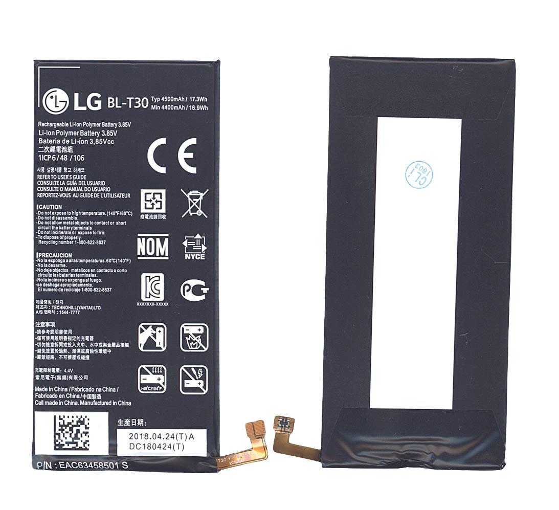 Аккумулятор для смартфона LG BL-T30 Fiesta 3,85V 4500 mAh 17,33 Wh Black