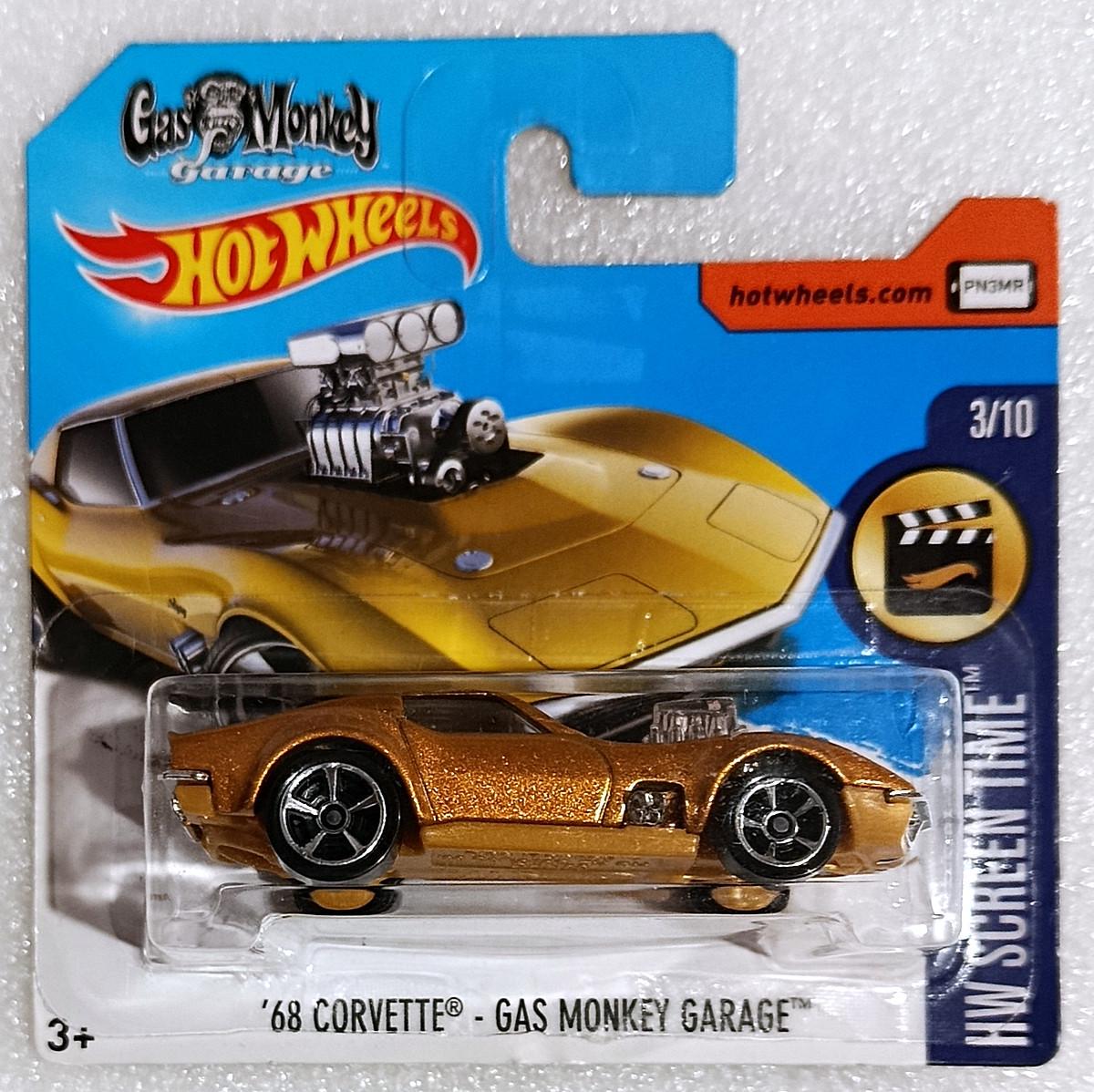 Игрушечная машинка Hot Wheels 68 Corvette Gas Monkey Garage 2017 Screen Time №099 (DHN90)