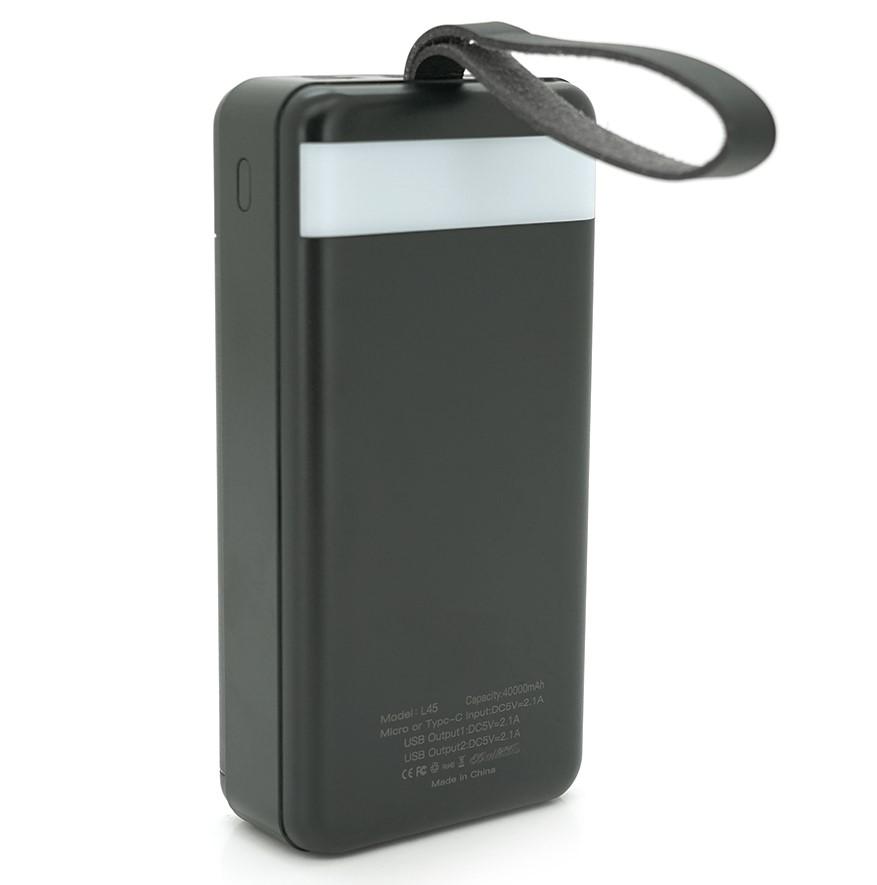 Повербанк Lionpatton L-45 40000 mAh QC3.0 3xUSB Black - фото 2