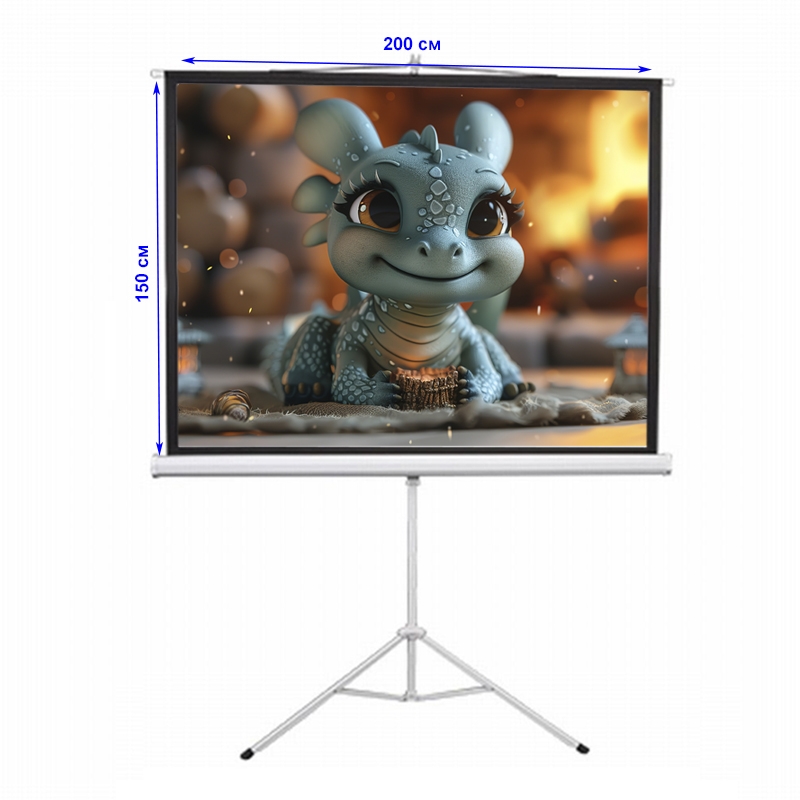 Екран проекційний EQUIPIFY ESDC100 мобільний тринога 100" 200x150 см 4:3 (tf2659) - фото 7